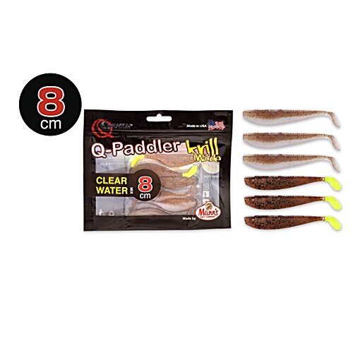 Quantum Q-Paddler Power Packs 8cm 3x wakasagi + 3x brown shiner Clear Water Mix Krill