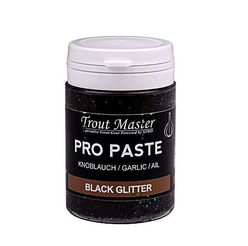 Spro Trout Master Pro Paste 60g garlic black glitter Forellenteig