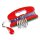 Fladen Makrelenhandangel 75m 0.80mm Schnur. 6 Haken Gr.4/0 mitTinsel. 300g Blei