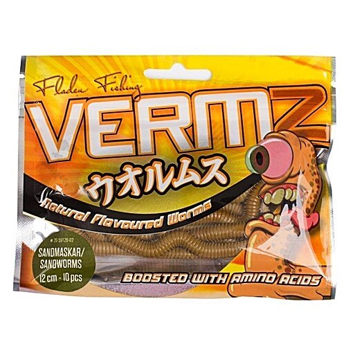 Fladen Vermz sandworm 12,0 cm 10 pcs natural olive