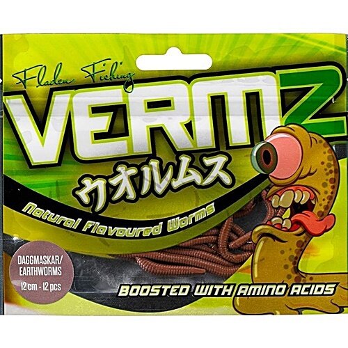 Fladen Vermz earthworm 12 cm 12 pcs natural brown