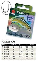 VMC Perfect Forellenhaken rot 1,20m Gr.2