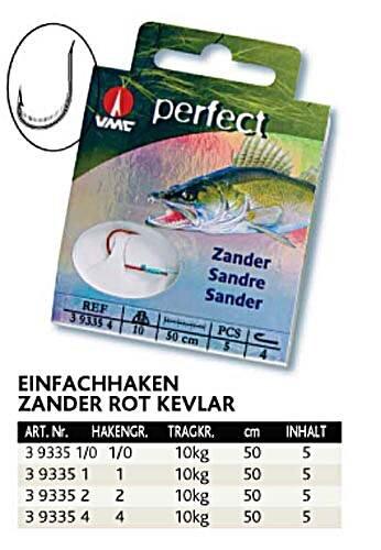 VMC Perfect Zanderhaken Kevlar gebunden Gr.1/0