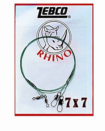 Zebco Rhino Edelstahlvorfach 7x7 5kg 50cm 2 Stück