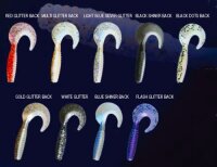 Nomura Soft Lures Vibra Tail Grub 2,8" Gold Glitter...