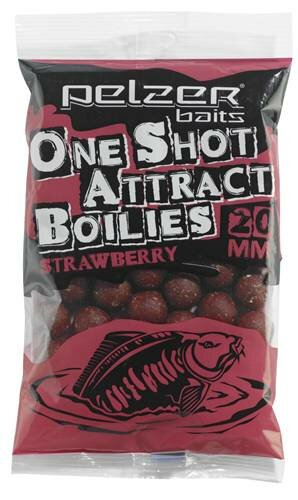 Pelzer One Shot Attract Boilies Strawberry 20mm 250g