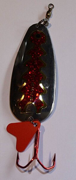 Profi Blinker mit Drilling, Größe: D, rot glitzer