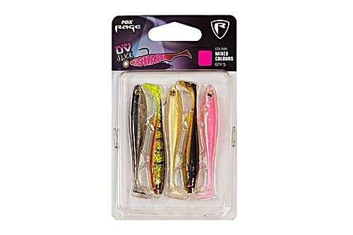 Fox Slick Shads UV mixed 5 Stück 9cm