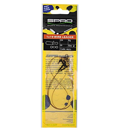 Spro 1x19 Wire Leader 40cm 14kg 2Stück