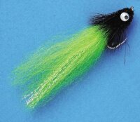 Grauvell Teklon Deer Hair Shad 4/0 Black/Chartreuse