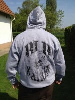 Black Label Baits Zipper Hoodie Nation grau Gr.M