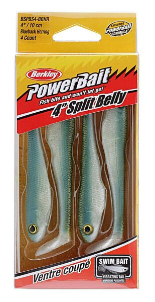 Berkley "Powerbait Split Belly 4"" Pearl"