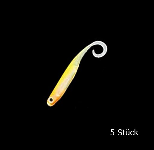 Nomura Soft Lures Real Pulse Curly Tail 3" Red Head Yellow
