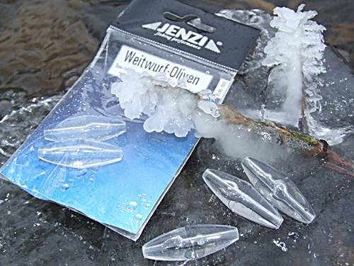Jenzi Weitwurf-Oliven 4,0g transparent 5 Stück