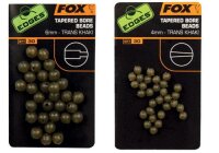 FOX Edges Tapered Bore Beads Trans Khaki 4mm