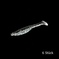Nomura Soft Lures Grab Shad 4" White Glitter