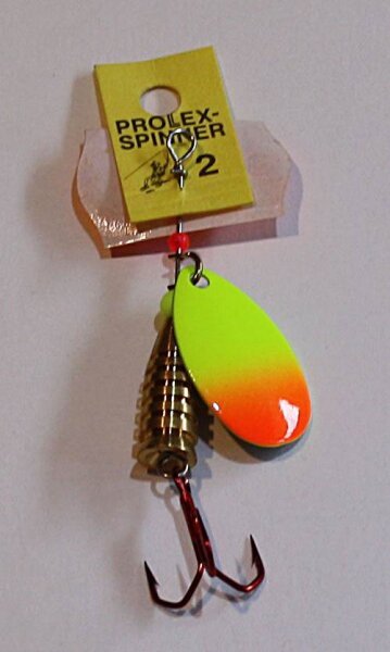 Profi Blinker Weitwurf-Spinner,Größe:2,Fluolackierung
