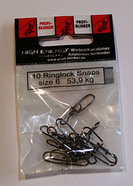 Profi Blinker Ringlock Snaps 10er Größe: 6