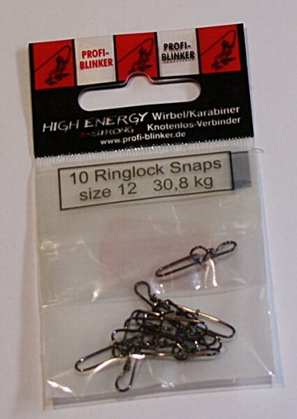 Profi Blinker Ringlock Snaps 10er Größe: 12