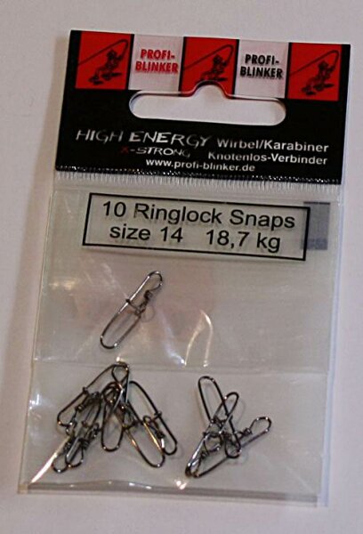 Profi Blinker Ringlock Snaps 10er Größe: 14