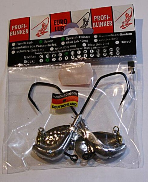 Profi Blinker Spinn-Twister 2er schwarz Größe: G
