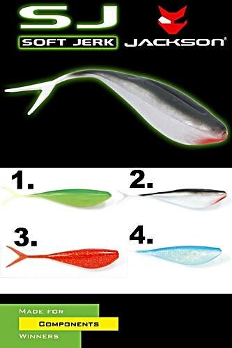 Jackson Digger Shad 8cm Glow Green 4 Stück Farbe 1