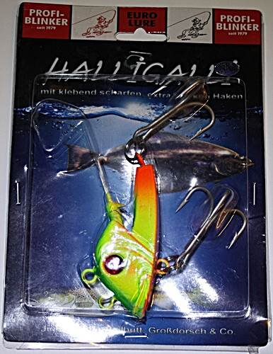 Profi Blinker Halligalli 330 gr. mit zwei Drillingen Firehead Vertikalköder