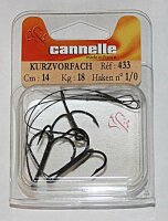 Cannelle Kurzvorfach mit Drilling 1/0 Stinger 3 Stück