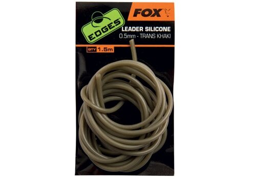 FOX Edges Leader Silicone 0,5mm  - 1,5m Trans Khaki
