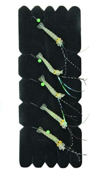 Mustad Einhänger Mini Shrimp Gre. Glow 5 Stück Gr.6
