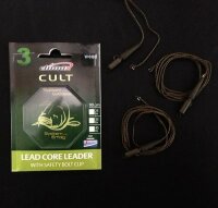 Climax Cult Lead Core Leader mit Clip 35lb Weed