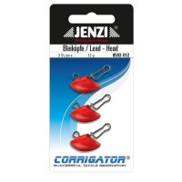 Jenzi Snap Heads rot oval 3 Stück 12g