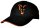 Fox Baseball Cap Black Orange
