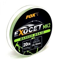 Fox Exocet MK2 Marker Braid 300m 0,18mm 20lb Lo-Vis Green