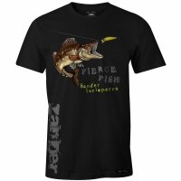 Fladen T-shirt Hungry Zander black L