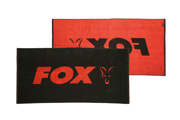 Fox Beach Towel black/orange 80x160cm