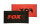 Fox Beach Towel black/orange 80x160cm