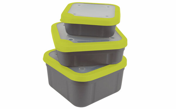 Fox Matrix Bait Box 2,2pt 1,25l grey/lime mit Löcher