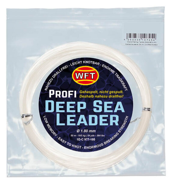 WFT KG Mono Deep Sea Leader clear 72KG 50m 1,00