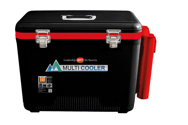 WFT Multicooler 18L schwarz mit 2 Rutenhaltern rot