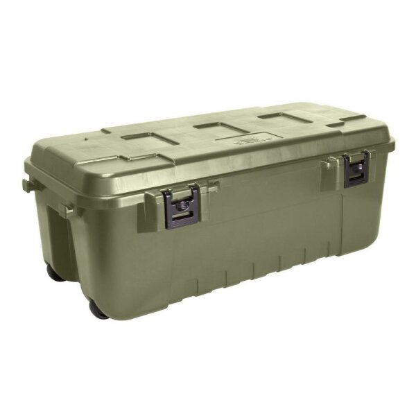 Plano Sportmans Trunk green with Wheels