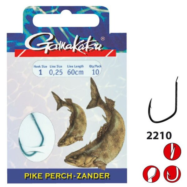 Gamakatsu Booklet Pike Perch 2210S Gr.2 60cm