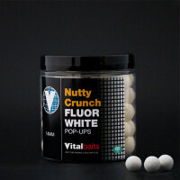 Vitalbaits Pop-ups NUTTY CRUNCH Fluor White 18mm  80 gr.