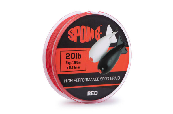 Spomb Spod Braid 9kg 20lb 300m 0,18mm red