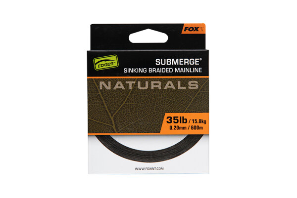 Fox Naturals Submerge Sinking Braided Mainline 35lb 0,20mm 15,8kg 600m