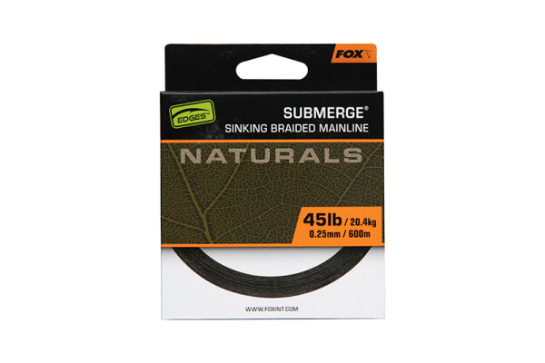 Fox Naturals Submerge Sinking Braided Mainline 45lb 0,25mm 20,4kg 600m