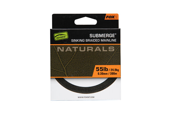 Fox Naturals Submerge Sinking Braided Mainline 55lb 0,30mm 24,9kg 300m