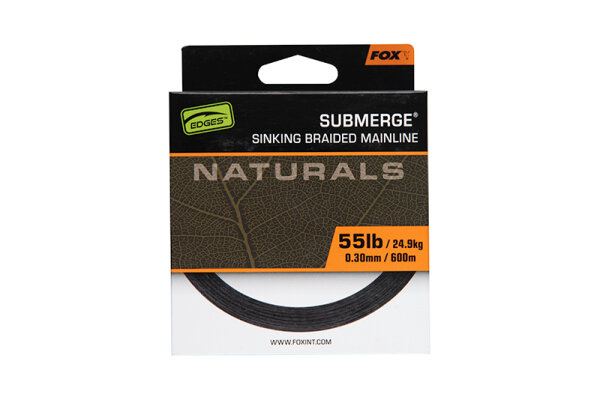 Fox Naturals Submerge Sinking Braided Mainline 55lb 0,30mm 24,9kg 600m