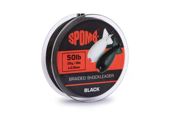 Spomb Braided Shockleader 22kg 50lb 50m 0,26mm black