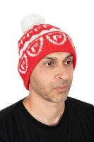 Fox Rage Voyager Red an White Bobble Hat